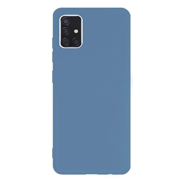 Силиконовый чехол для Samsung A51 Silicone Case Full Azure
