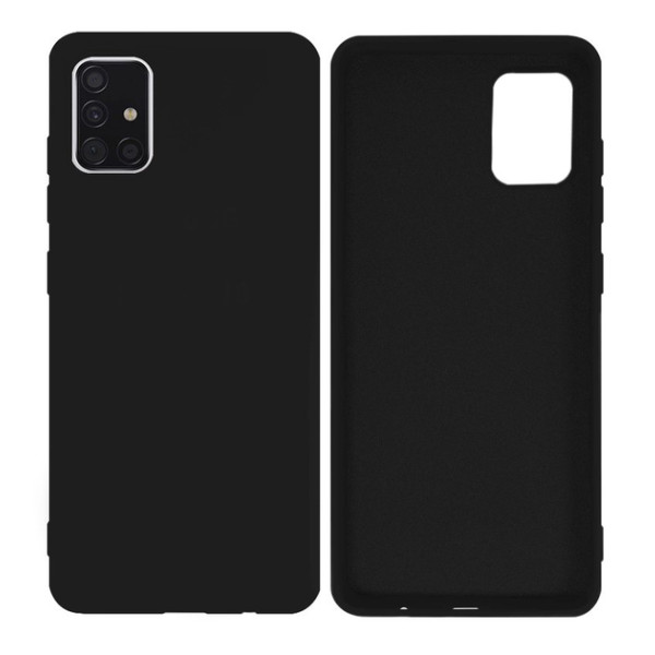 Силиконовый чехол для Samsung A51 Silicone Case Full Black