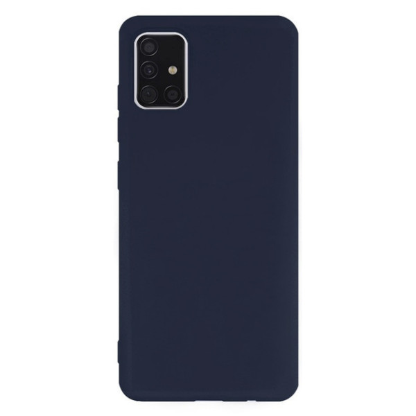 Силиконовый чехол для Samsung A51 Silicone Case Full Dark Blue