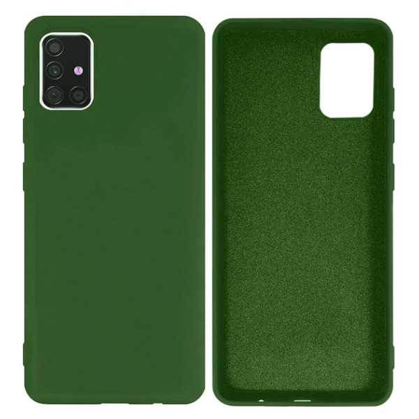 Силиконовый чехол для Samsung A51 Silicone Case Full Khaki