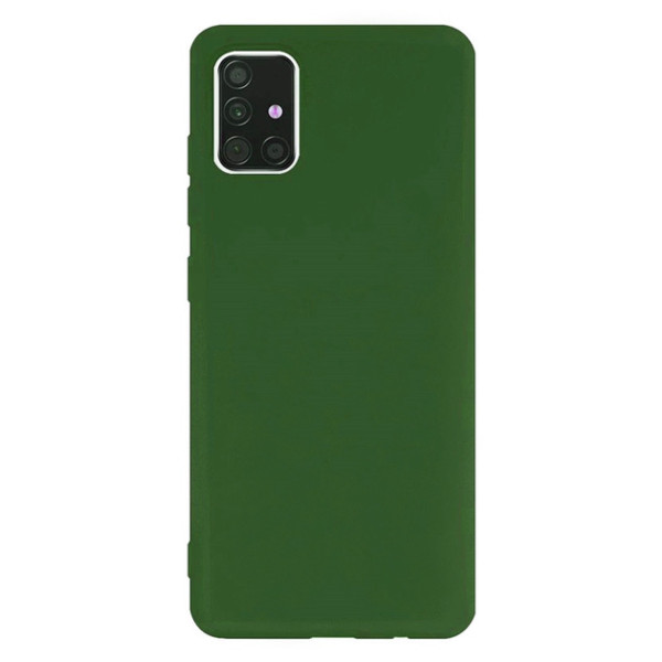 Силиконовый чехол для Samsung A51 Silicone Case Full Khaki