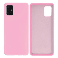 Силиконовый чехол для Samsung A51 Silicone Case Full Light Pink
