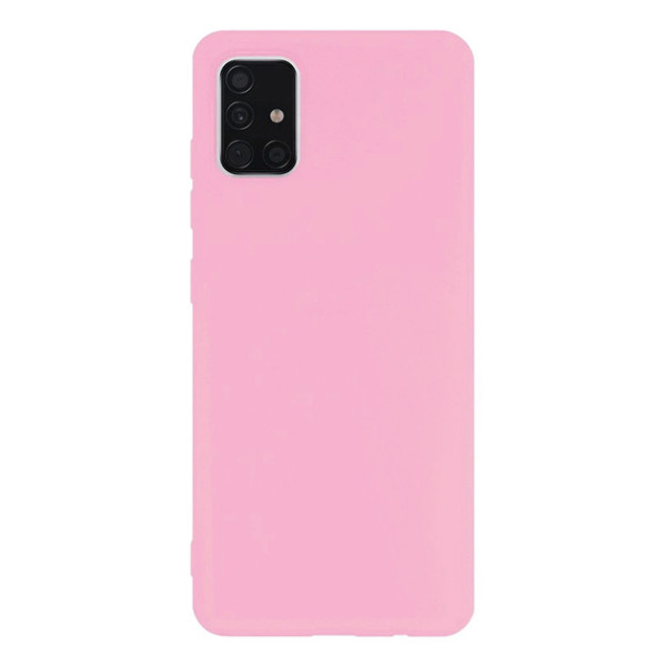 Силиконовый чехол для Samsung A51 Silicone Case Full Light Pink