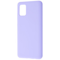 Силиконовый чехол для Samsung A51 Silicone Case Full Light Purple
