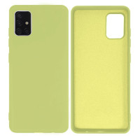 Силіконовий чохол для Samsung A51 Silicone Case Full Lime Green
