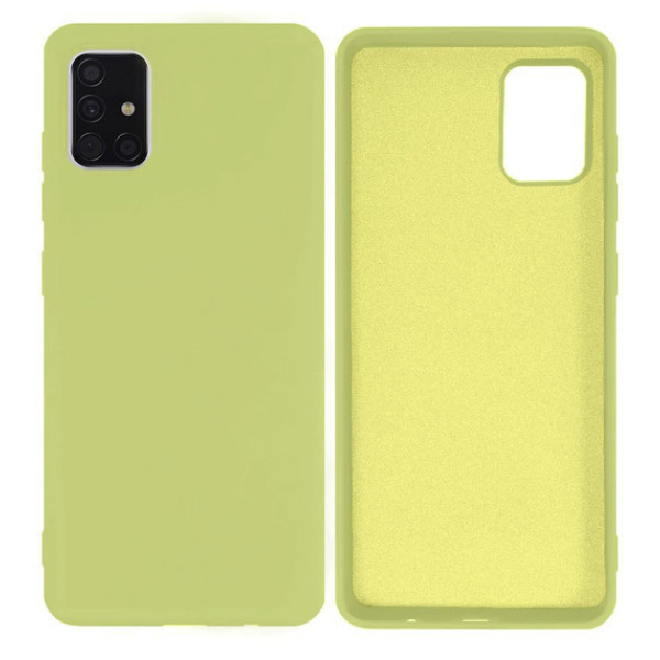 Силиконовый чехол для Samsung A51 Silicone Case Full Lime Green