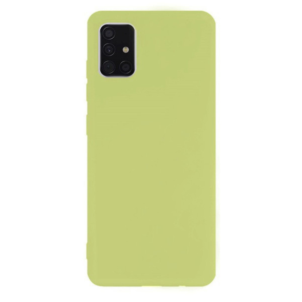 Силиконовый чехол для Samsung A51 Silicone Case Full Lime Green