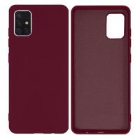Силіконовий чохол для Samsung A51 Silicone Case Full Marsala