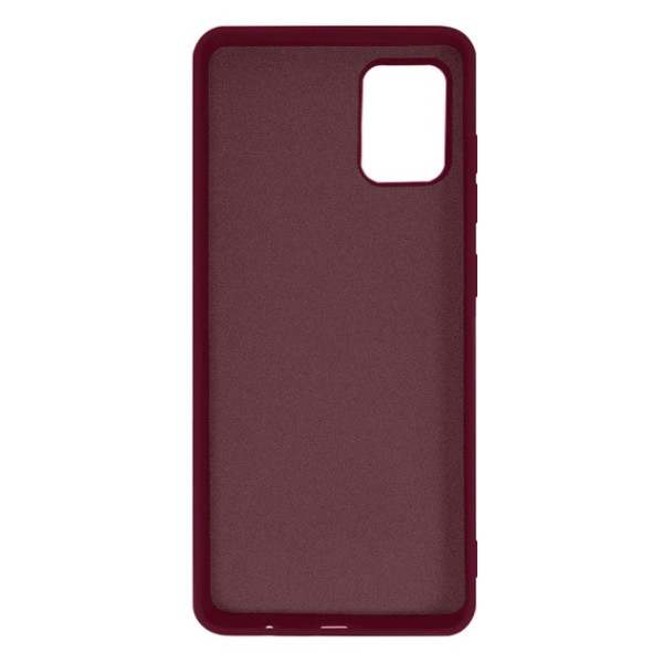 Силиконовый чехол для Samsung A51 Silicone Case Full Marsala