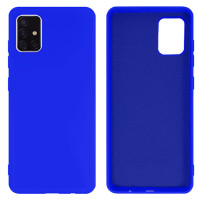Силиконовый чехол для Samsung A51 Silicone Case Full Neon Blue