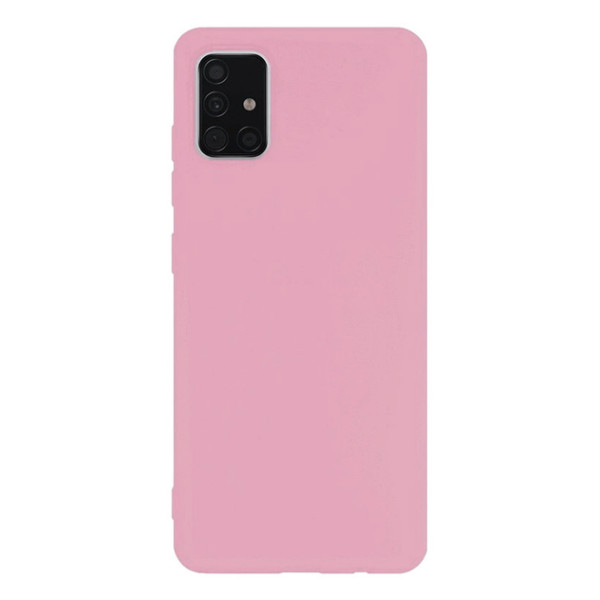 Силиконовый чехол для Samsung A51 Silicone Case Full Pink