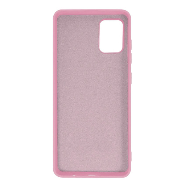 Силиконовый чехол для Samsung A51 Silicone Case Full Pink