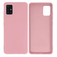 Силиконовый чехол для Samsung A51 Silicone Case Full Pink Sand