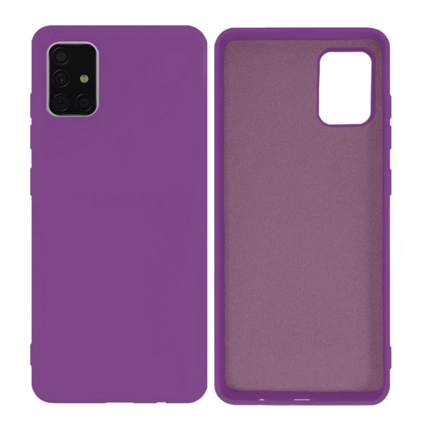 Силиконовый чехол для Samsung A51 Silicone Case Full Purple