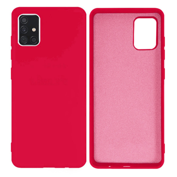 Силиконовый чехол для Samsung A51 Silicone Case Full Raspberry Red