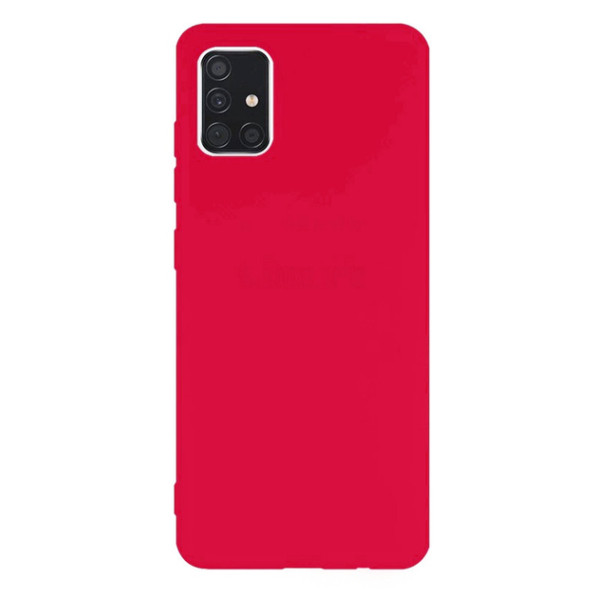 Силиконовый чехол для Samsung A51 Silicone Case Full Raspberry Red