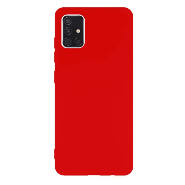 Силиконовый чехол для Samsung A51 Silicone Case Full Red