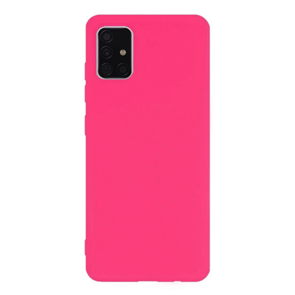 Силиконовый чехол для Samsung A51 Silicone Case Full Shiny Pink