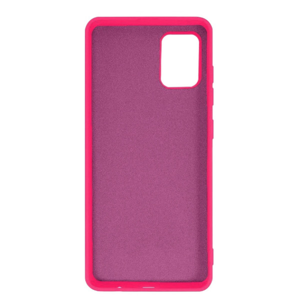 Силиконовый чехол для Samsung A51 Silicone Case Full Shiny Pink