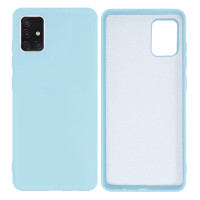 Силиконовый чехол для Samsung A51 Silicone Case Full Sky Blue
