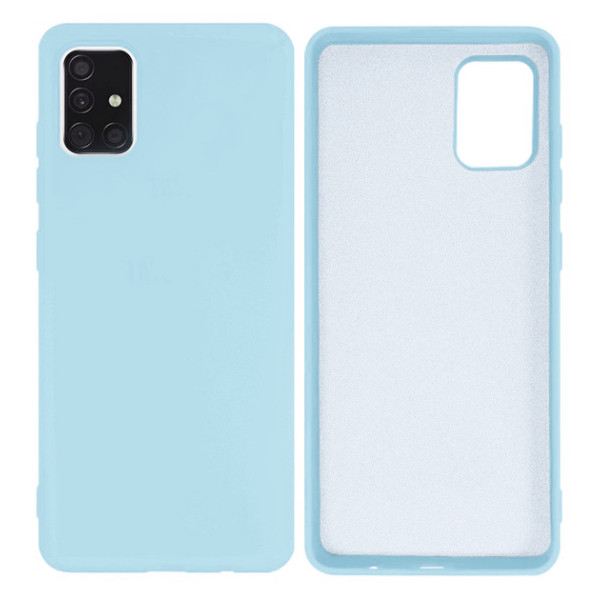 Силиконовый чехол для Samsung A51 Silicone Case Full Sky Blue