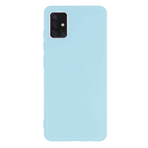 Силиконовый чехол для Samsung A51 Silicone Case Full Sky Blue