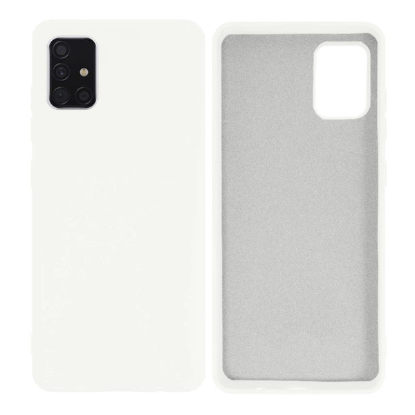 Силиконовый чехол для Samsung A51 Silicone Case Full White