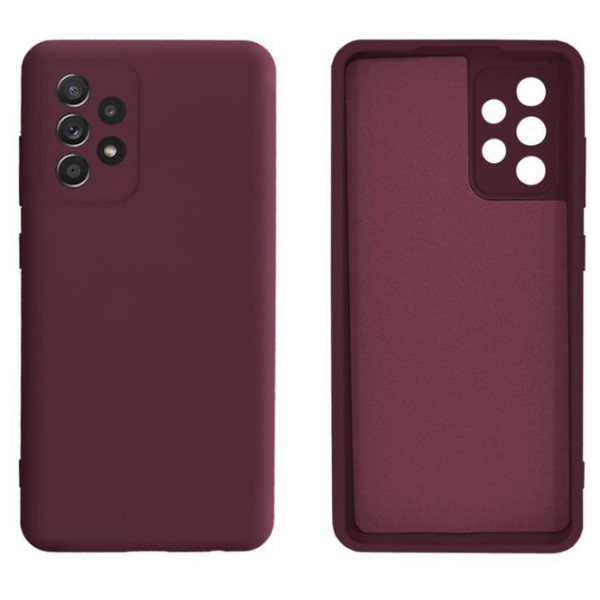 Силиконовый чехол для Samsung A52/A52s Silicone Case Full Marsala