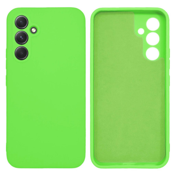 Силиконовый чехол для Samsung A54 5G Silicone Case Full Neon green