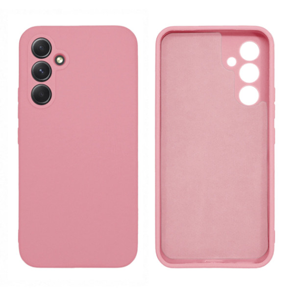 Силиконовый чехол для Samsung A55 5G Silicone Case Full Light Pink