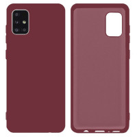 Силиконовый чехол для Samsung M31 Silicone Case Full Marsala