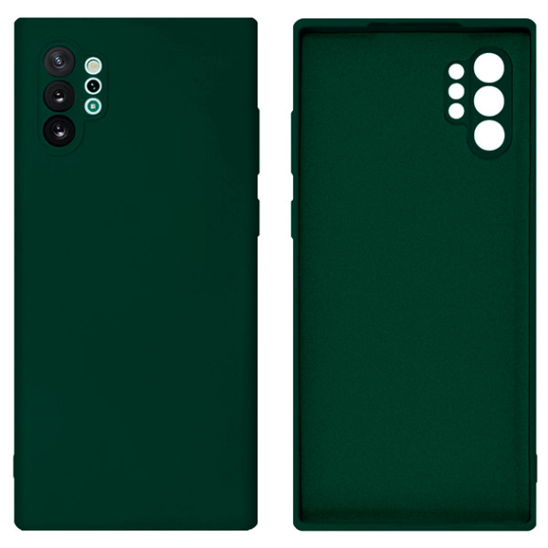 Силиконовый чехол для Samsung Note 10 Plus Silicone Case Full Forest Green