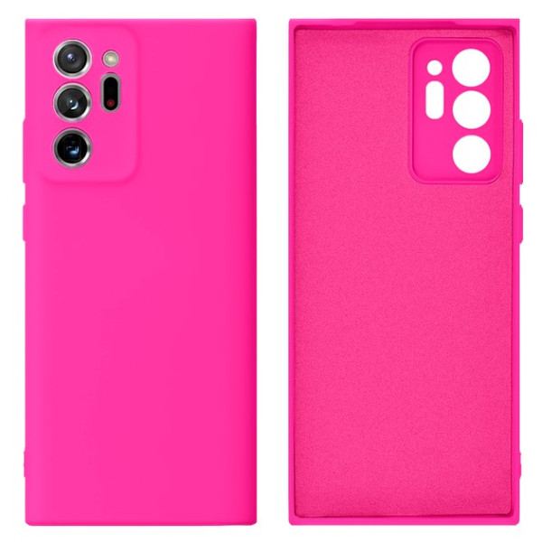 Силиконовый чехол для Samsung Note 20 Ultra Silicone Case Full Shiny Pink