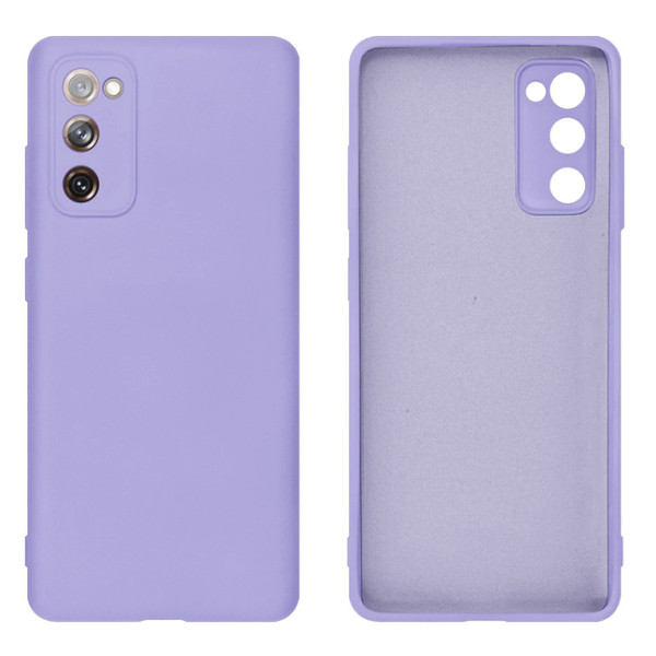Силиконовый чехол для Samsung S20 FE Silicone Case Full Light Purple