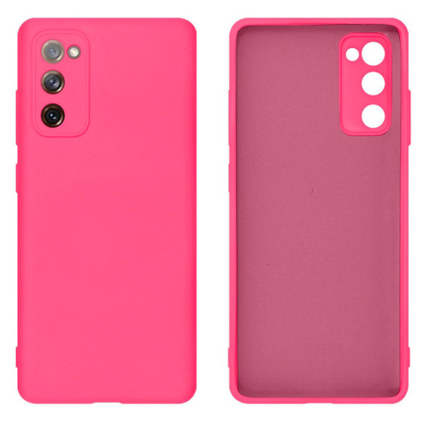 Силиконовый чехол для Samsung S20 FE Silicone Case Full Shiny Pink