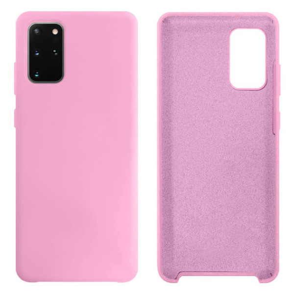 Силиконовый чехол для Samsung S20 Plus Silicone Case Full Light Pink
