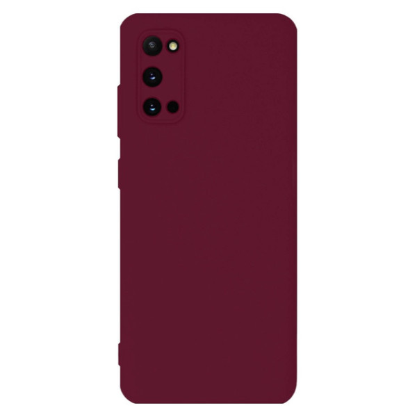Силиконовый чехол для Samsung S20 Silicone Case Full Marsala