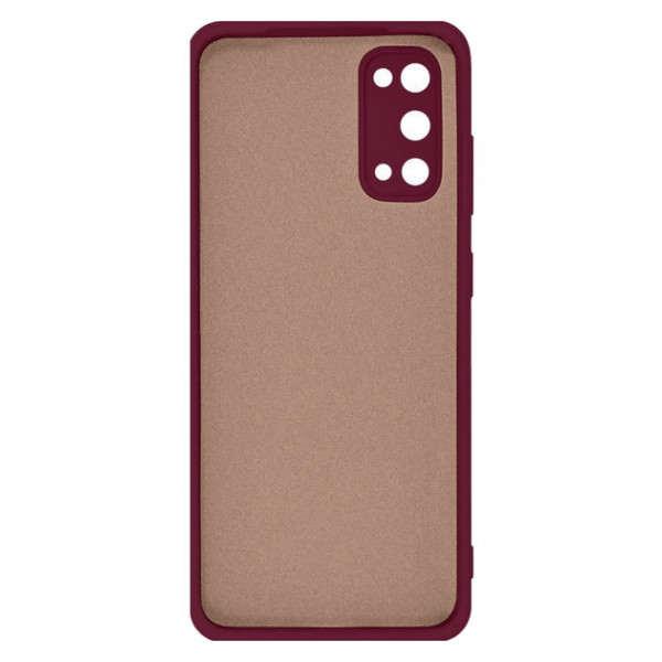 Силиконовый чехол для Samsung S20 Silicone Case Full Marsala