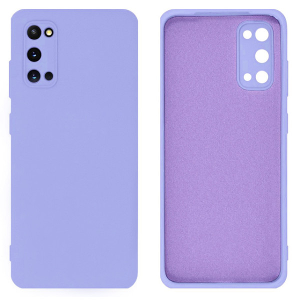 Силіконовий чохол для Samsung S20 Silicone Case Full Light Purple