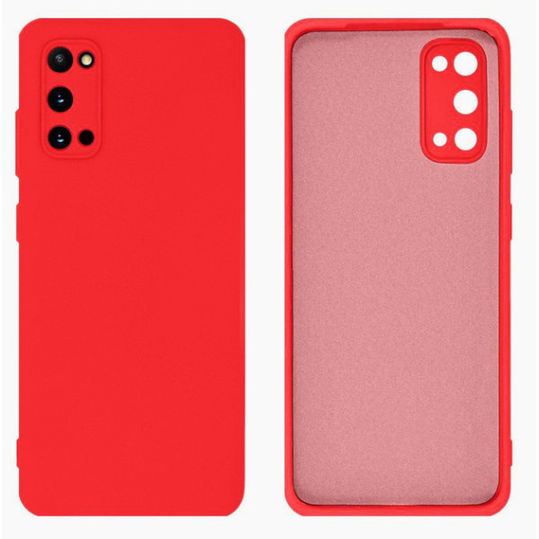 Силиконовый чехол для Samsung S20 Silicone Case Full Red