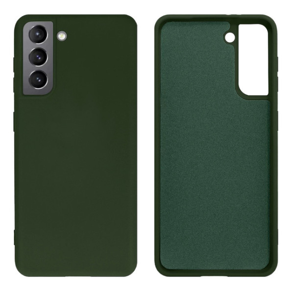 Силиконовый чехол для Samsung S21 FE Silicone Case Full Forest Green