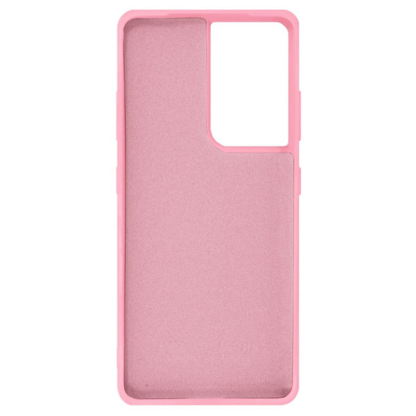 Силиконовый чехол для Samsung S21 Ultra Silicone Case Full Light Pink