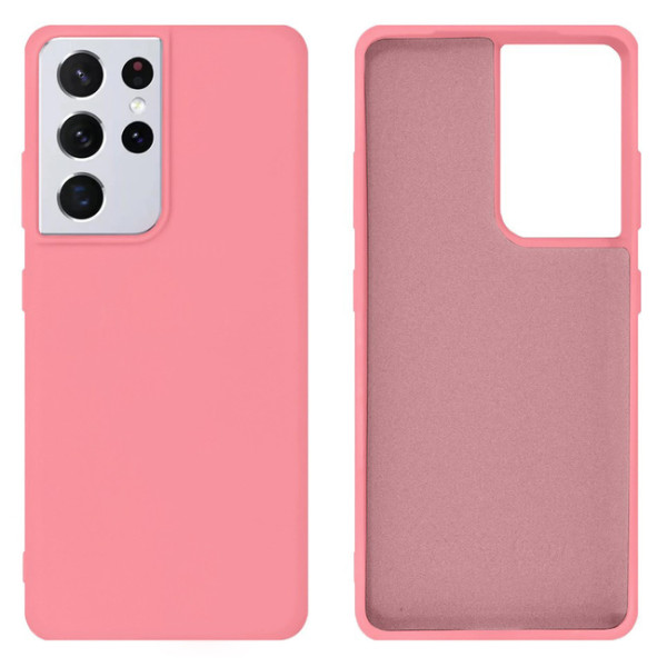 Силіконовий чохол для Samsung S21 Ultra Silicone Case Full Pink