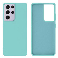 Силиконовый чехол для Samsung S21 Ultra Silicone Case Full Sea Blue