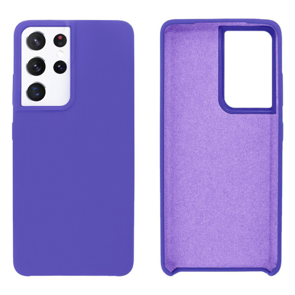 Силіконовий чохол для Samsung S21 Ultra Silicone Case Full Ultraviolet
