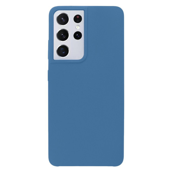 Силиконовый чехол для Samsung S22 Ultra Silicone Case Full Azure