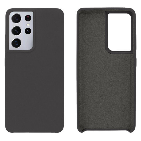 Силиконовый чехол для Samsung S22 Ultra Silicone Case Full Dark Grey