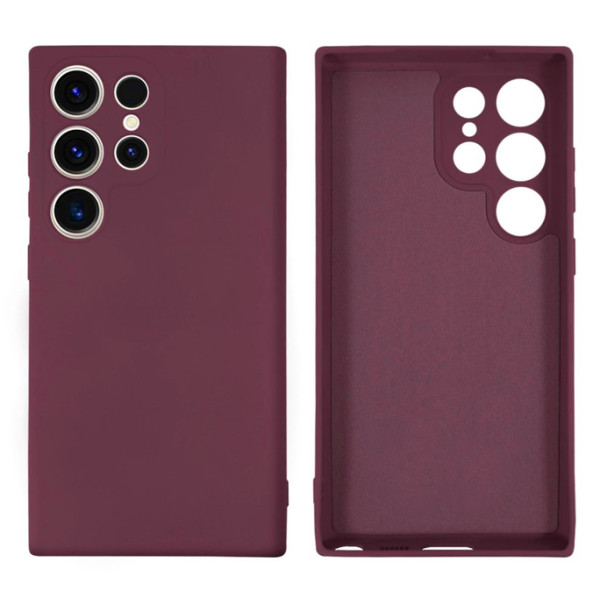 Силиконовый чехол для Samsung S23 Ultra Silicone Case Full Marsala
