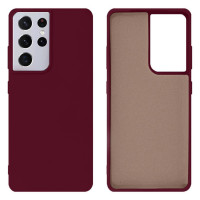 Силіконовий чохол для Samsung S24 Ultra Silicone Case Full Marsala