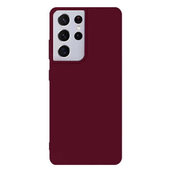 Силиконовый чехол для Samsung S24 Ultra Silicone Case Full Marsala